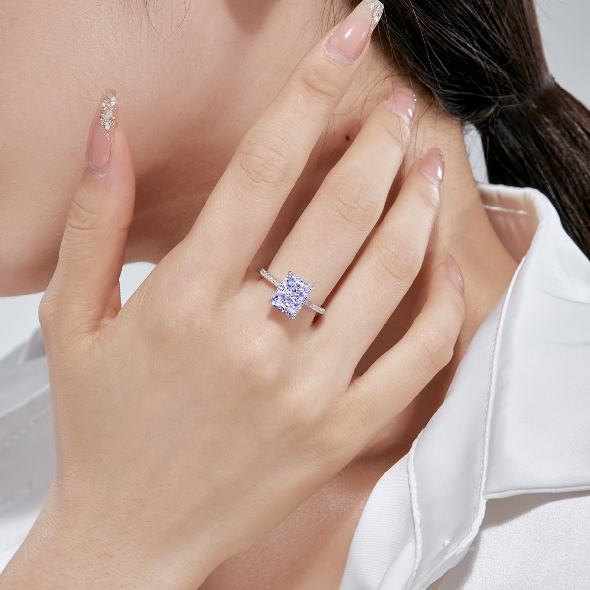 [GALE]4.0 Carat Luxurious Engagement Ring