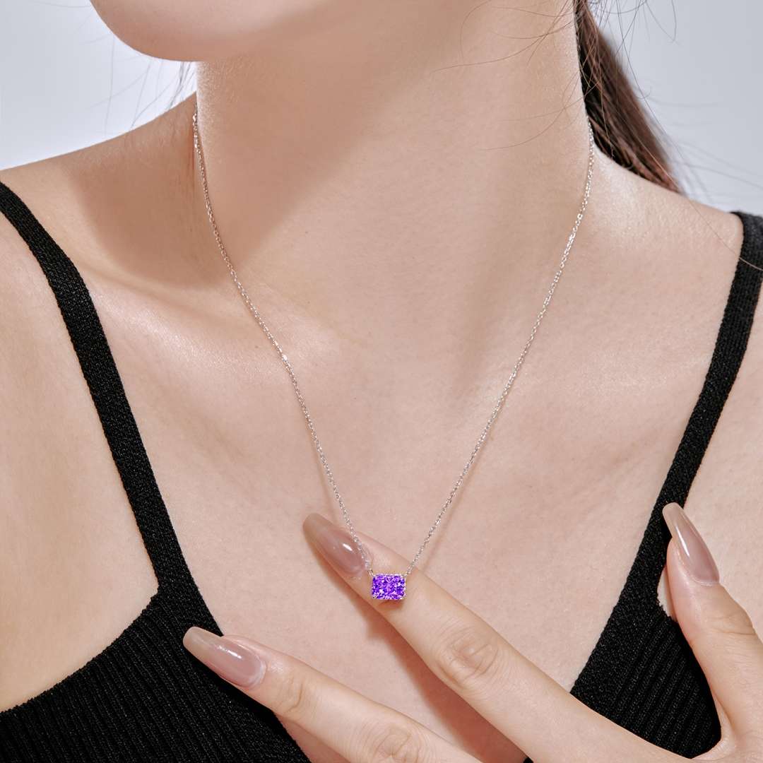 [GALE]Luxurious Square Shape Colorful Necalack