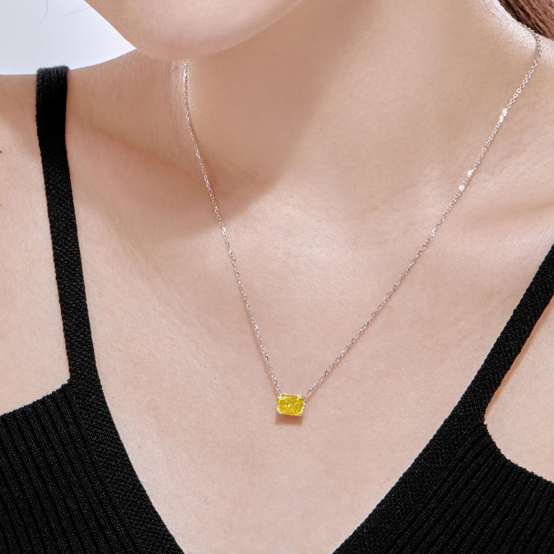 [GALE]Luxurious Square Shape Colorful Necalack