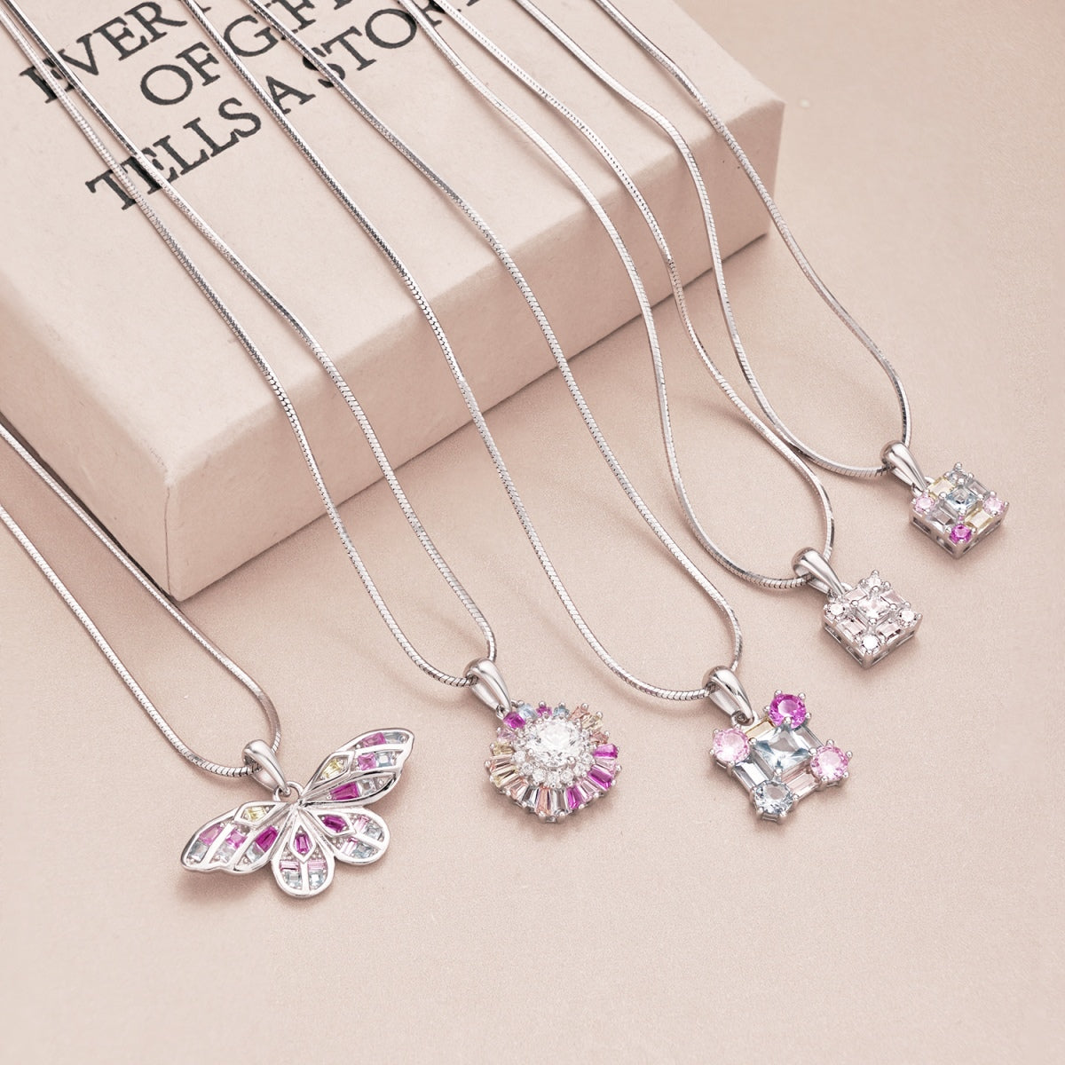 [GALE]Charming Flower Colorful Necklace
