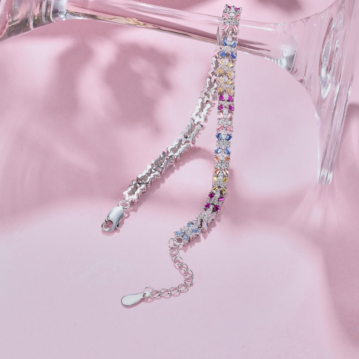 [GALE]Radiant Colorful Emerald Cut Party Bracelet