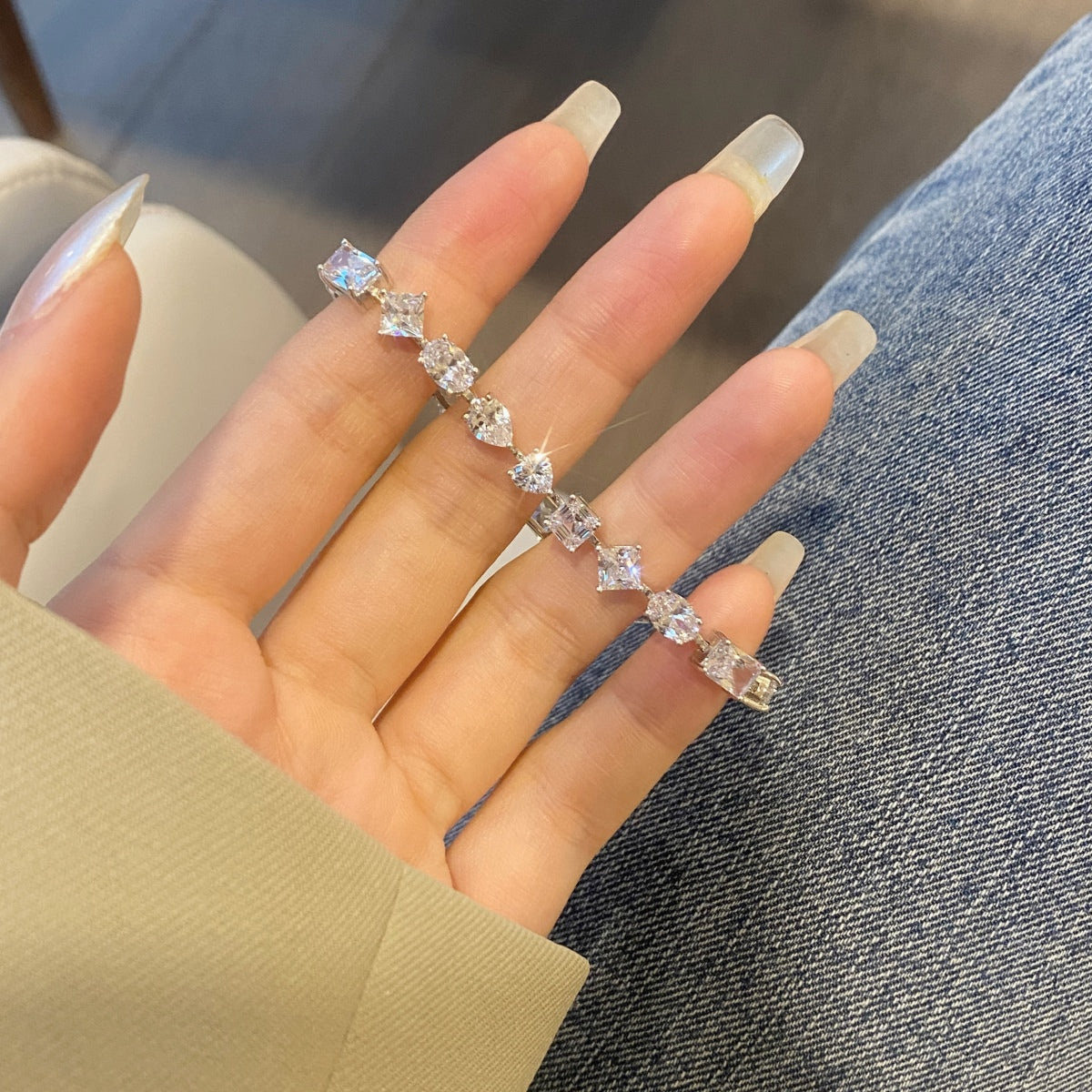 [GALE]Unique Exquisite Multi Cut Daily Bracelet
