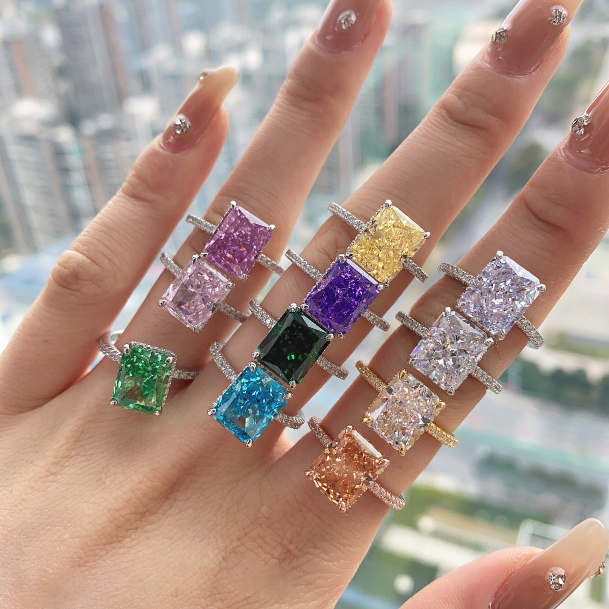[GALE]4.0 Carat Luxurious Engagement Ring