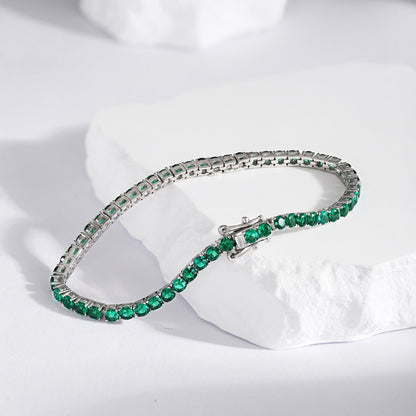[GALE]Radiant Colorful Round Cut Party Bracelet