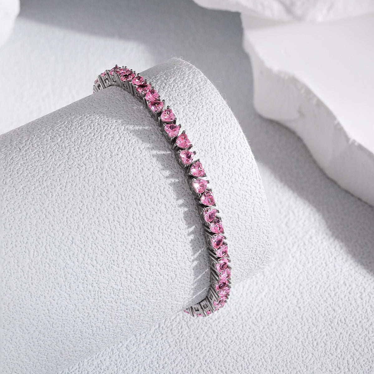 [GALE]Dazzling Romantic Heart Shape Lover Bracelet