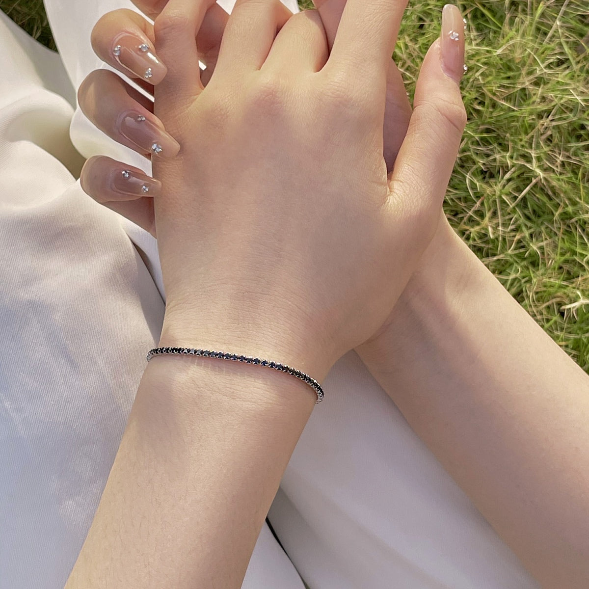 [GALE]Radiant Colorful Round Cut Party Bracelet