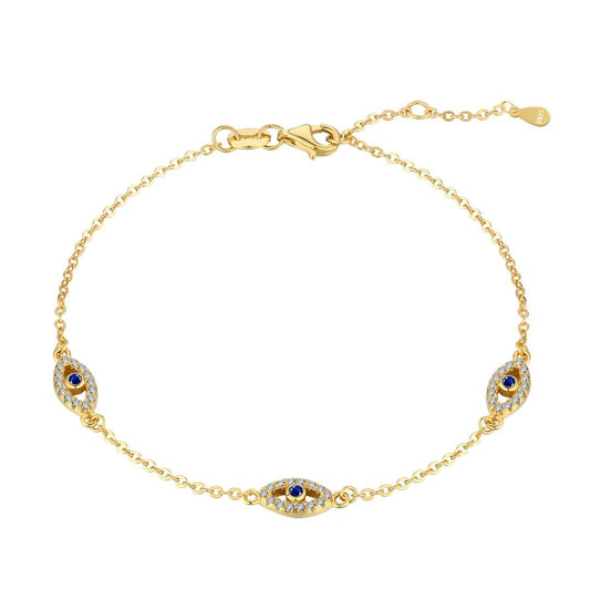 [GALE]Evil Eye Shape Pendent Necklace