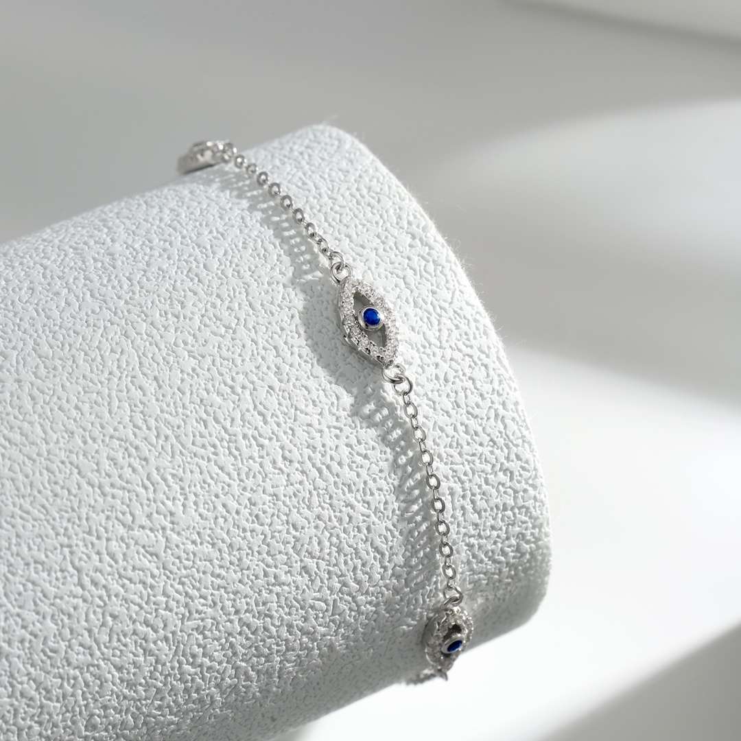 [GALE]Evil Eye Shape Pendent Necklace