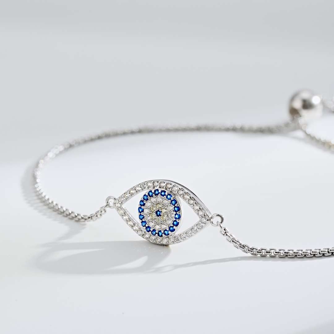 [GALE]Dazzling Eye Shape Necklace