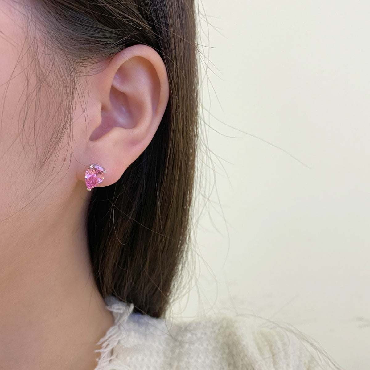 [GALE]Ornate Water Drop Shape Earrings