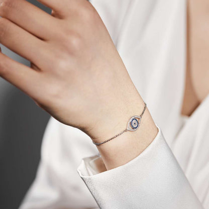 [GALE]Dazzling Eye Shape Necklace