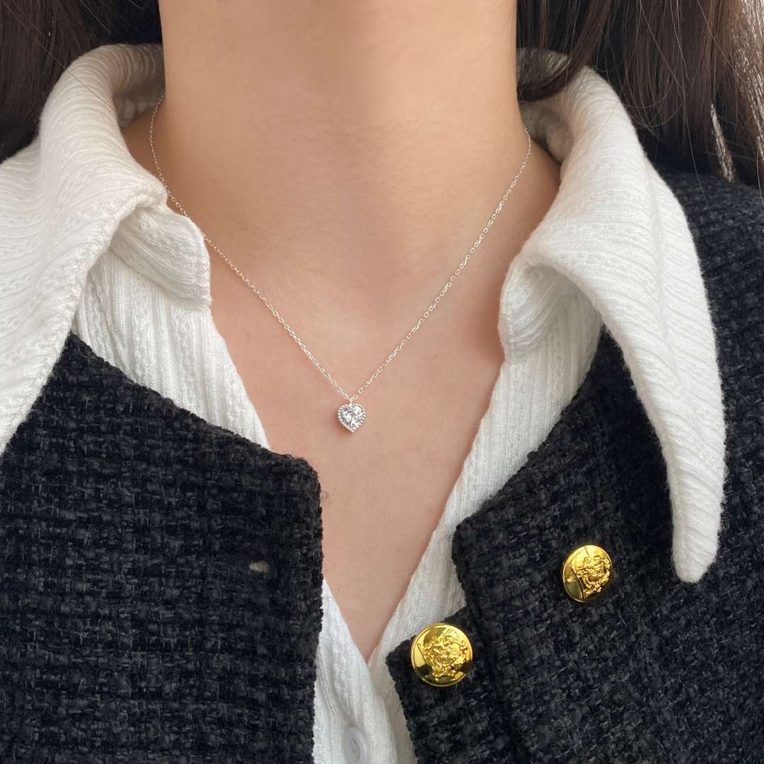 [GALE]Ornate Heart Shape Necklace