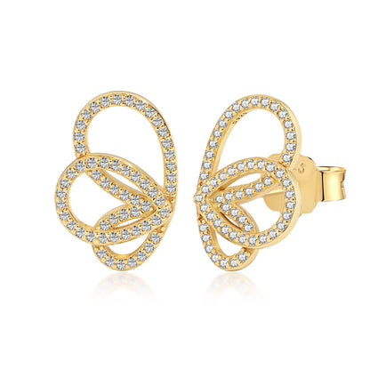 [GALE]Exquisite Butterfly Shape Earrings