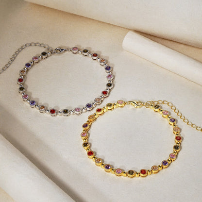 [GALE]Sparkling Exquisite Round Cut Party Bracelet