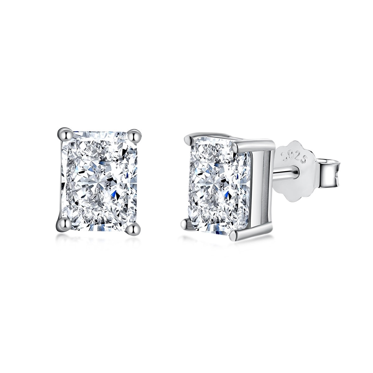 [GALE]Radiant Luxurious Princess Cut Daily Earrings