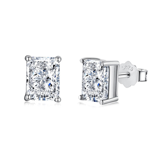 [GALE]Radiant Luxurious Princess Cut Daily Earrings