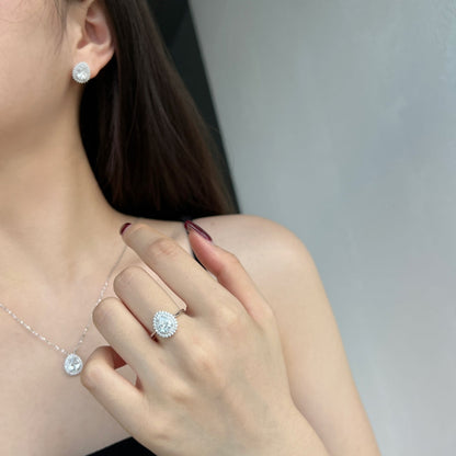 [GALE]Delicate Gorgeous Pear Cut Daily Earrings