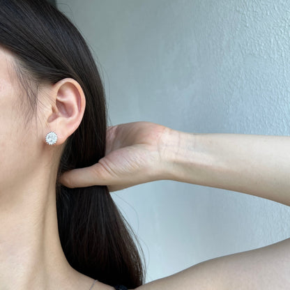 [GALE]Delicate Radiant Oval Cut Daily Earrings