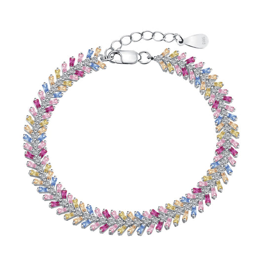 [GALE]Dainty Radiant Emerald Cut Daily Bracelet