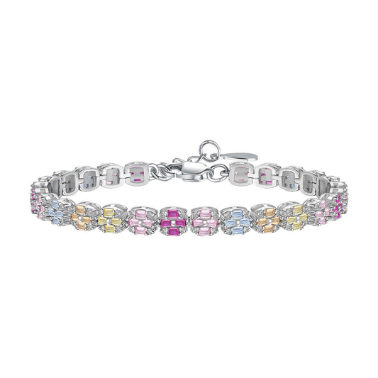 [GALE]Delicate Colorful Emerald Cut Daily Bracelet