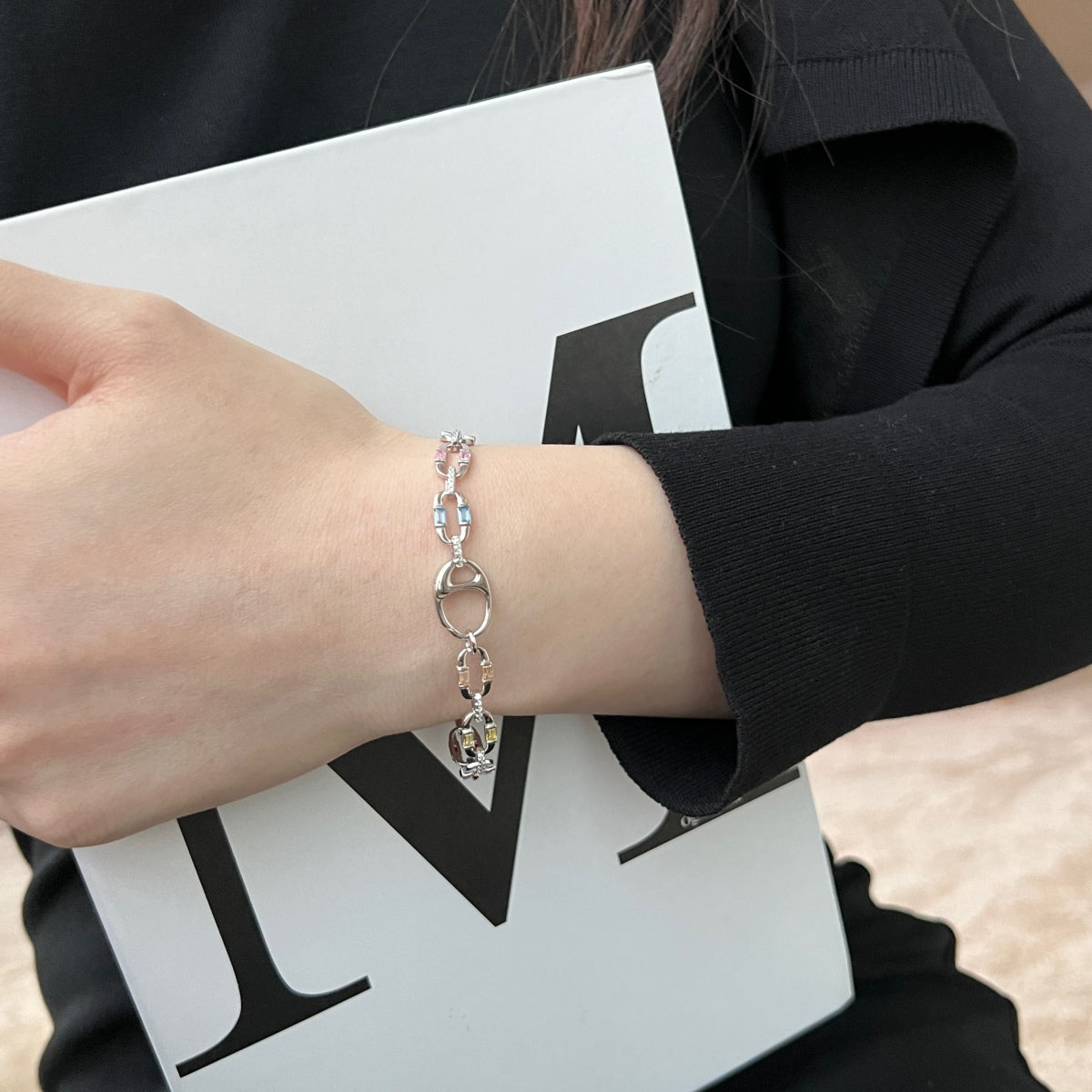 [GALE]Dazzling Colorful Daily Bracelet