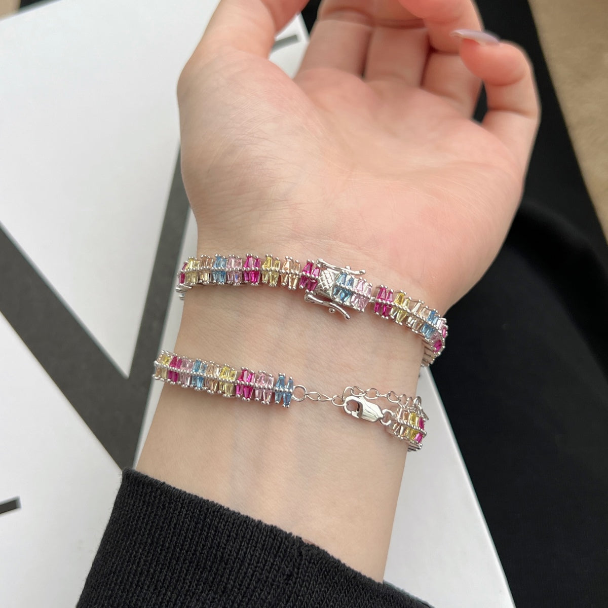 [GALE]Sparkling Exquisite Multi Cut Party Bracelet