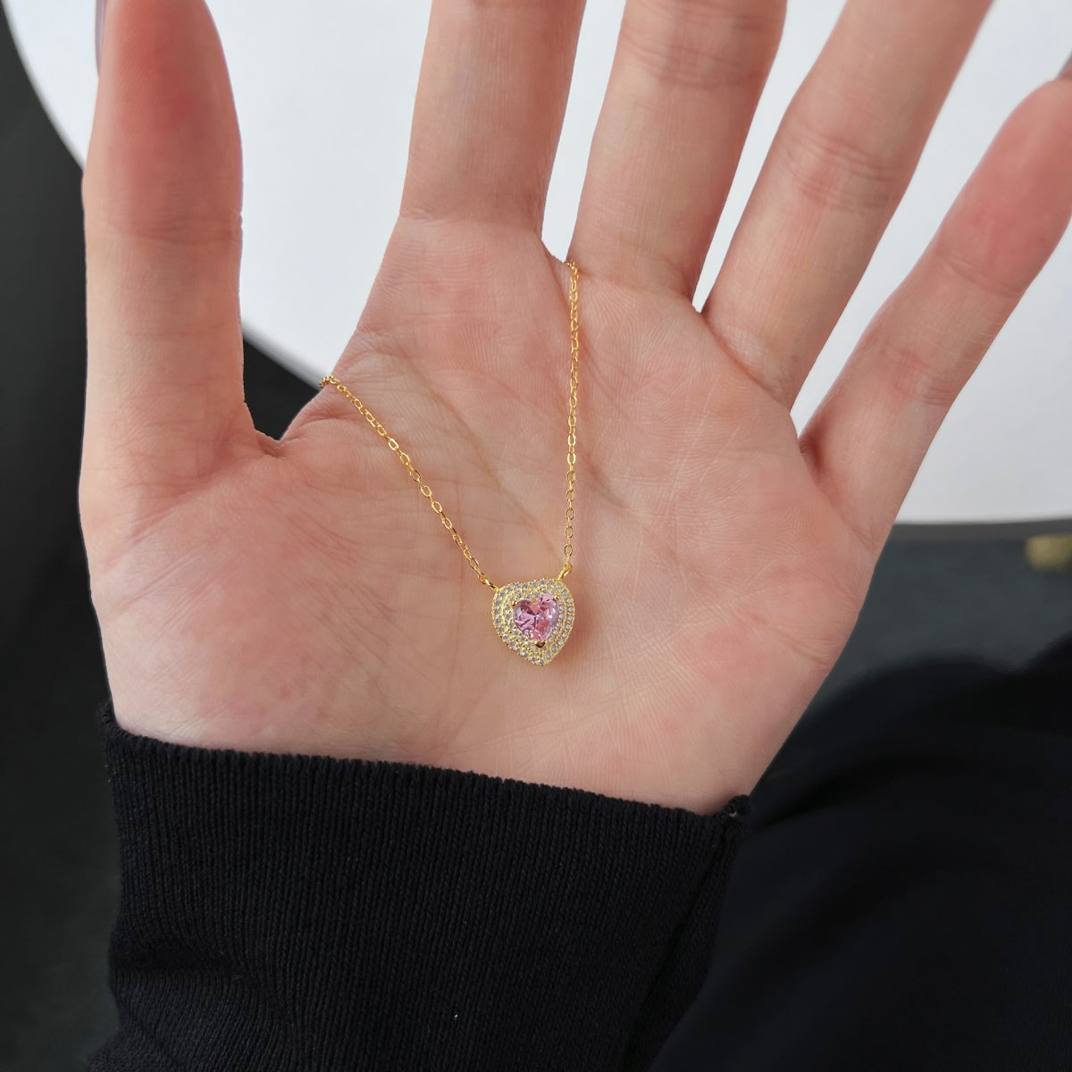 [GALE]Exquisite Heart Shape Necklace