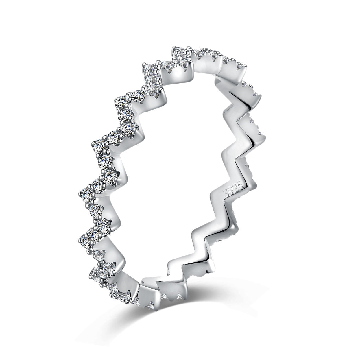 [GALE]Delicate Enchanting Wave Shape Daily Ring