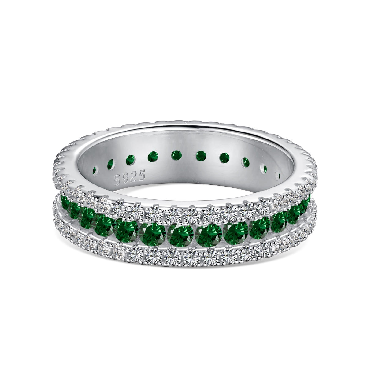 [GALE]Delicate Colorful Round Cut Daily Ring