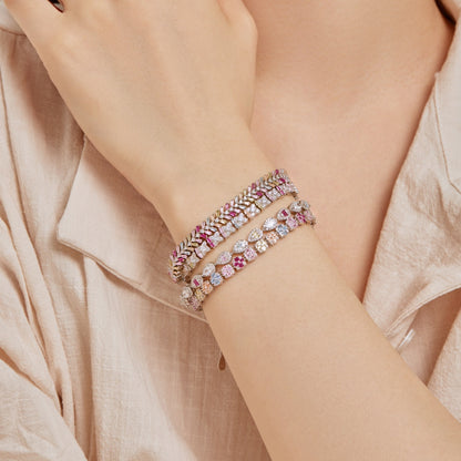 [GALE]Unique Colorful Flower Shape Daily Bracelet