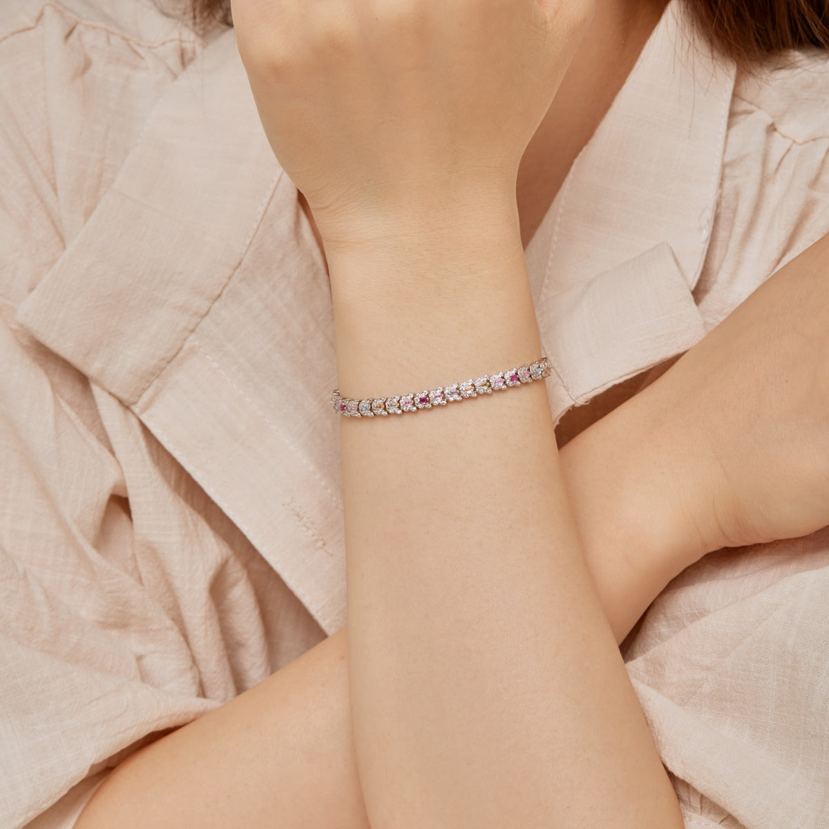 [GALE]Delicate Colorful Multi Cut Daily Bracelet