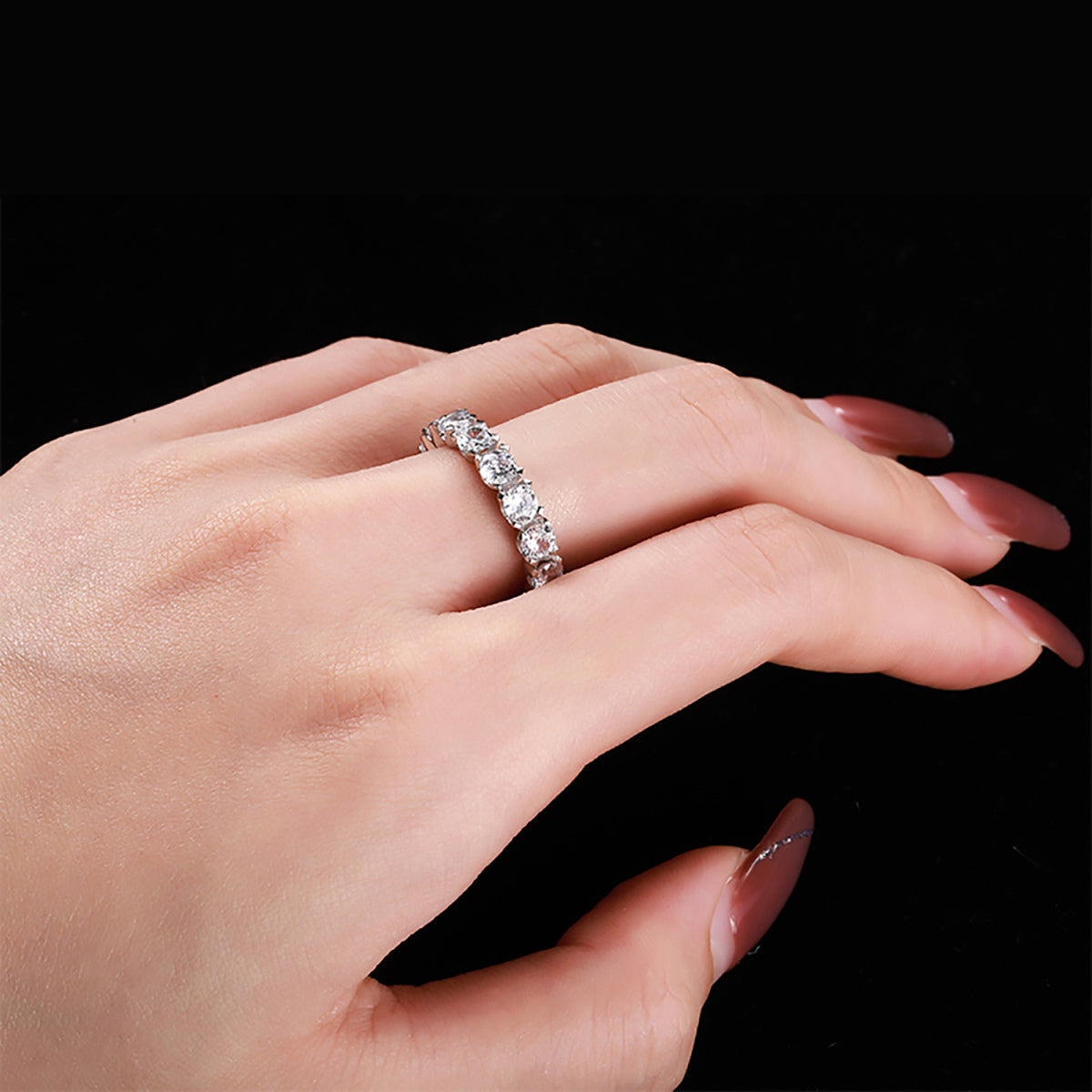[GALE]Eternity Round Cut Tennis Ring