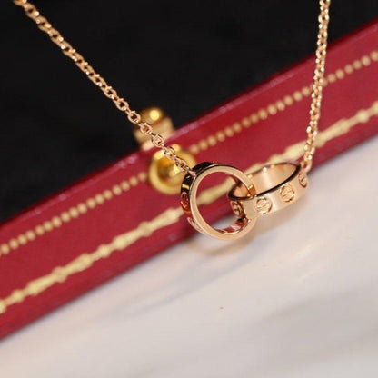 [GALE] Liebeskette Roségold und Silber 