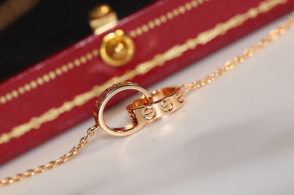 [GALE] Liebeskette Roségold und Silber 
