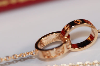 [GALE] Liebeskette Roségold und Silber 