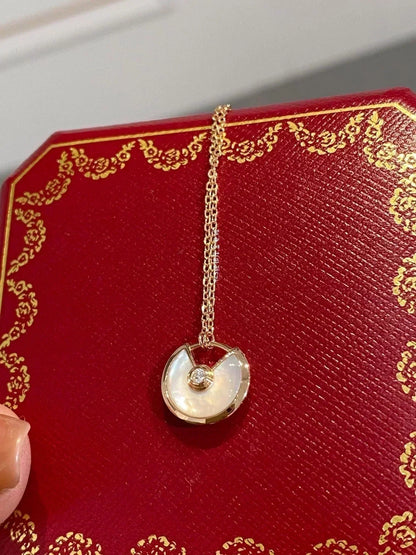 [GALE]AMULETTE ROSE GOLD MOP NECKLACE