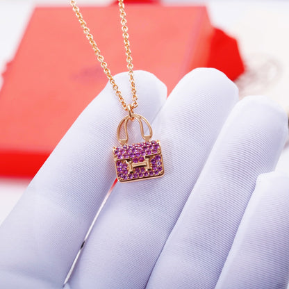 [GALE]CONSTANCE ANHÄNGER LILA DIAMANT-KETTE