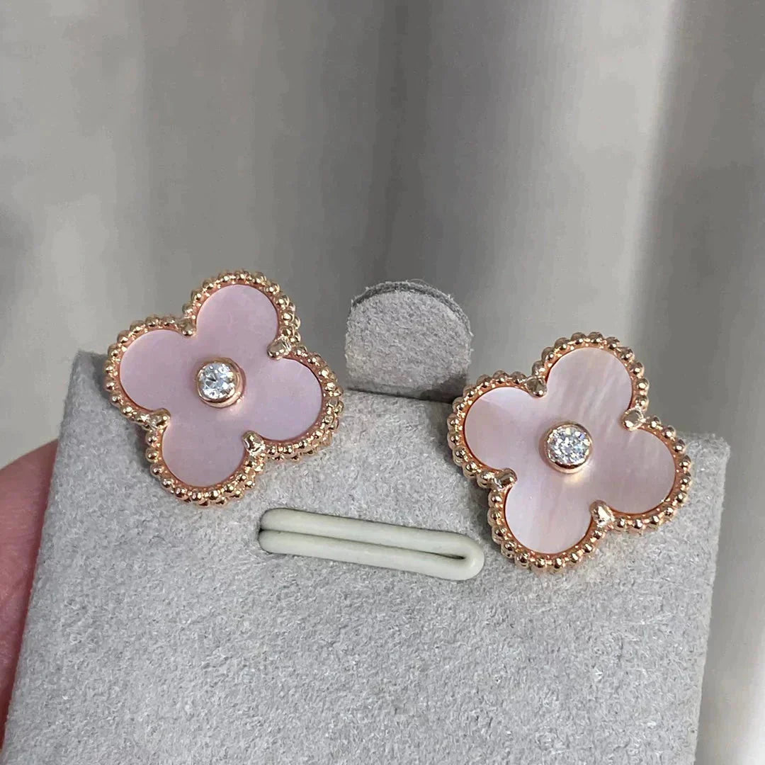 [GALE]CLOVER MEDIUM 1 MOTIFS PINK POP DIAMOND OHREN