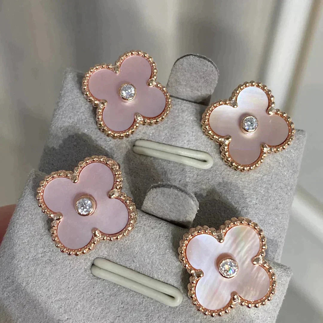 [GALE]CLOVER MEDIUM 1 MOTIFS PINK POP DIAMOND OHREN