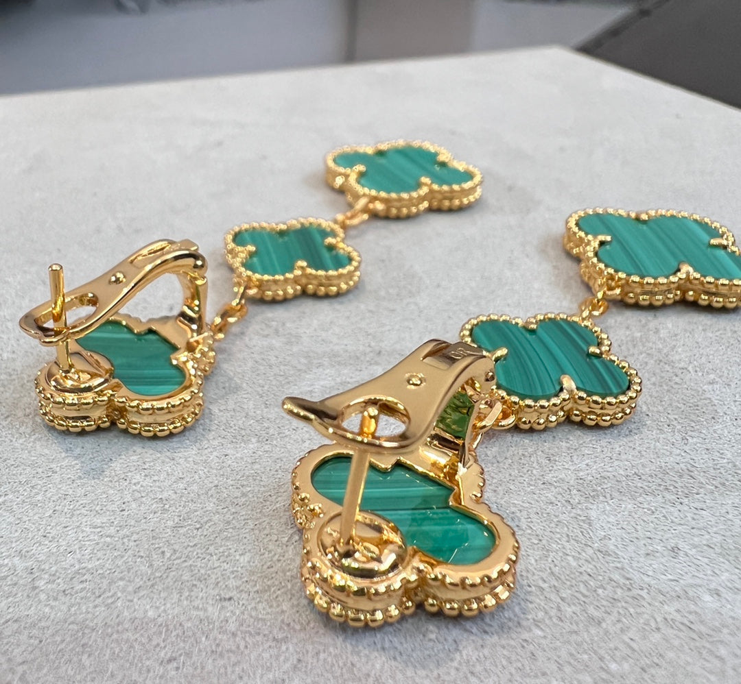 [GALE]CLOVER MALACHIT 3 MOTIVE GOLD 