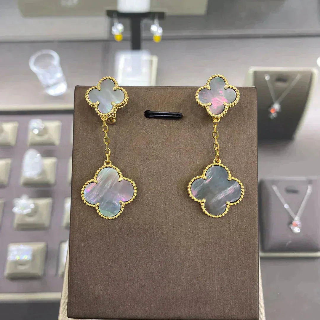 [GALE]CLOVER 2 MOTIFS  EARRINGS (MULTIPLE CHOICESC