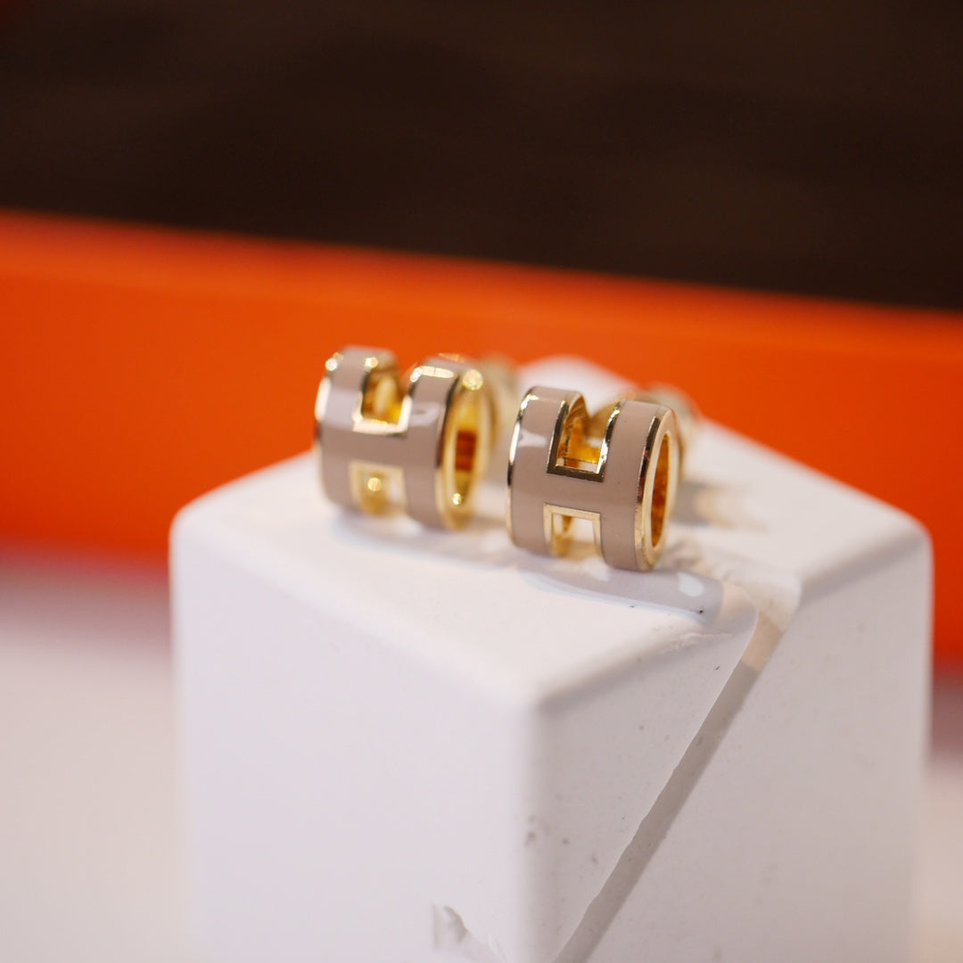 [GALE] MINI POP H GOLDENE OHRRINGE GRAU