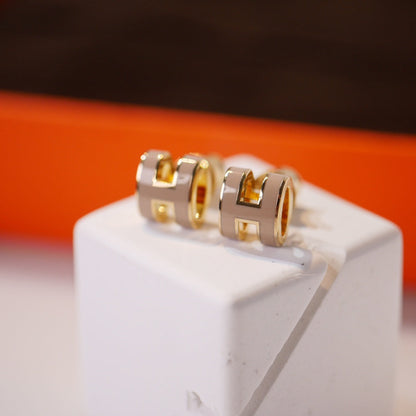 [GALE] MINI POP H GOLDENE OHRRINGE GRAU