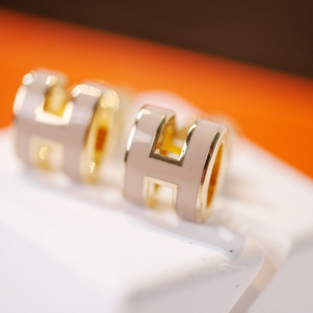 [GALE] MINI POP H GOLDENE OHRRINGE GRAU
