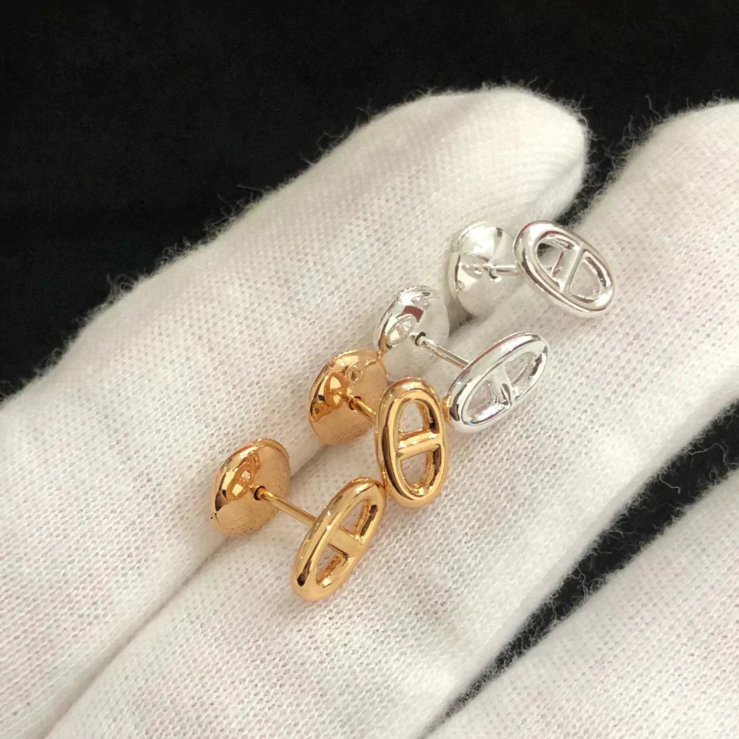 [GALE]CHAINE SMALL EARRINGS GOLD AND SILVER