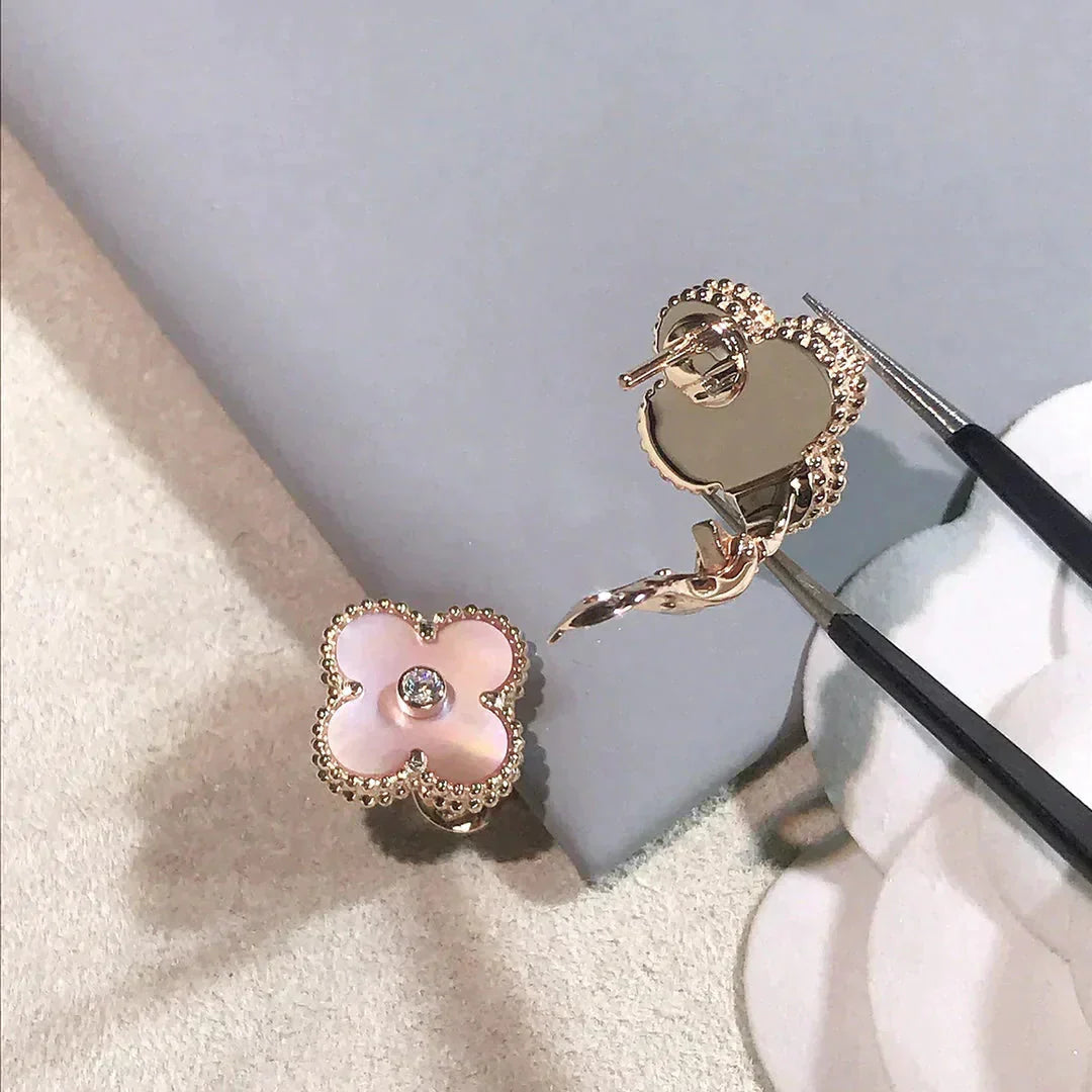 [GALE]CLOVER MEDIUM 1 MOTIFS PINK POP DIAMOND OHREN