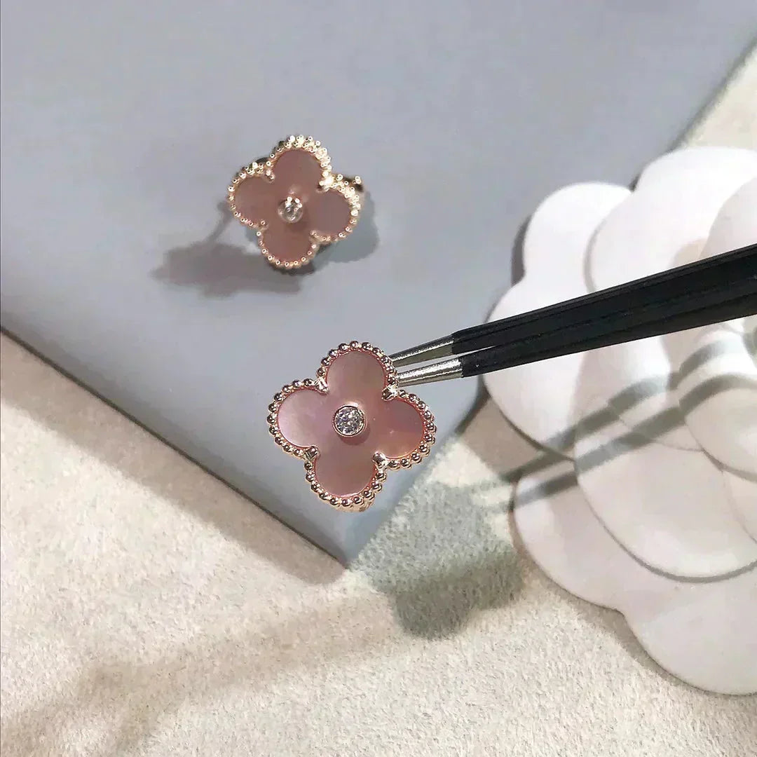 [GALE]CLOVER MEDIUM 1 MOTIFS PINK POP DIAMOND OHREN