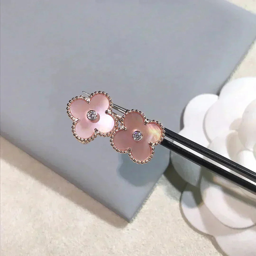 [GALE]CLOVER MEDIUM 1 MOTIFS PINK POP DIAMOND OHREN