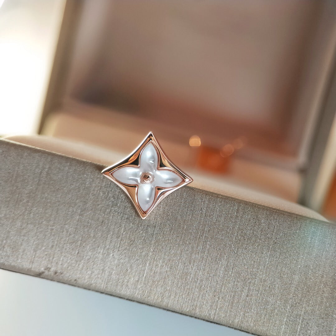 [GALE]STAR MOP PINK GOLD EARRINGS