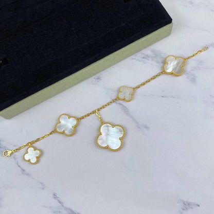 [GALE]MAGIC CLOVER MOP GOLD BRACELET 5 MOTIFS